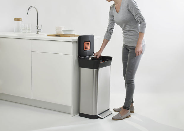 🗑️Smart Compaction Trash Can — 30L & 40L Stainless Steel Bin