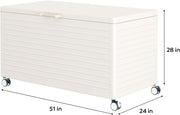 Large Outdoor Storage Chest with Wheels|Minimalist Design & Easy Assembly