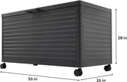 Large Outdoor Storage Chest with Wheels|Minimalist Design & Easy Assembly