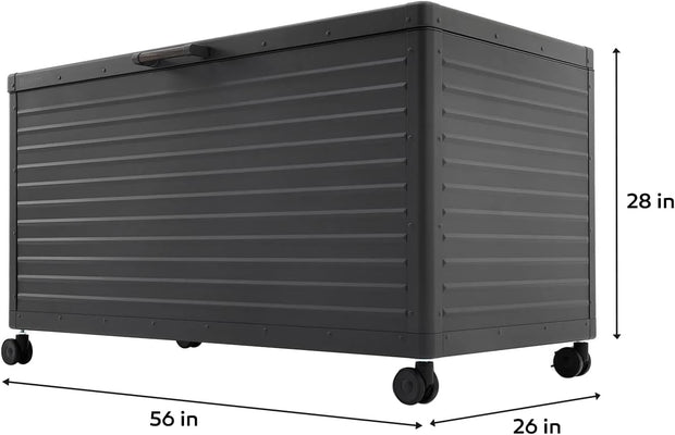 Large Outdoor Storage Chest with Wheels|Minimalist Design & Easy Assembly
