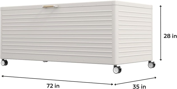 Large Outdoor Storage Chest with Wheels|Minimalist Design & Easy Assembly