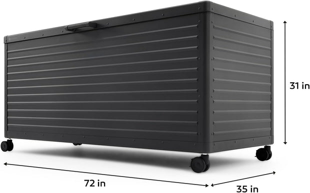 Large Outdoor Storage Chest with Wheels|Minimalist Design & Easy Assembly