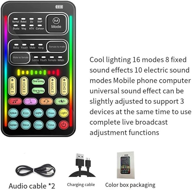 Lightweight Voice Changer with 8 Unique Sounds for Pranks and Costume Parties (Sound Card set)