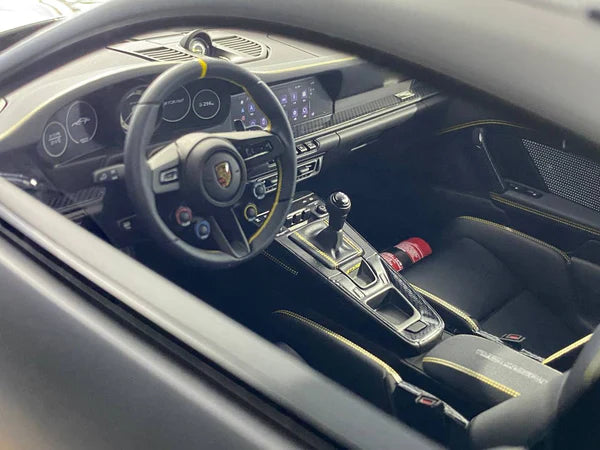 1:8 Scale Resin Sports Car – Matt Black/Gold Rim Limited Edition🖤💫