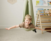 Outdoor Double Layer Cotton Sensory Compression Swing, Special Needs Therapy Swing, Holds 200 lbs, 360° Swivel Hardware Included (Desert Sage)