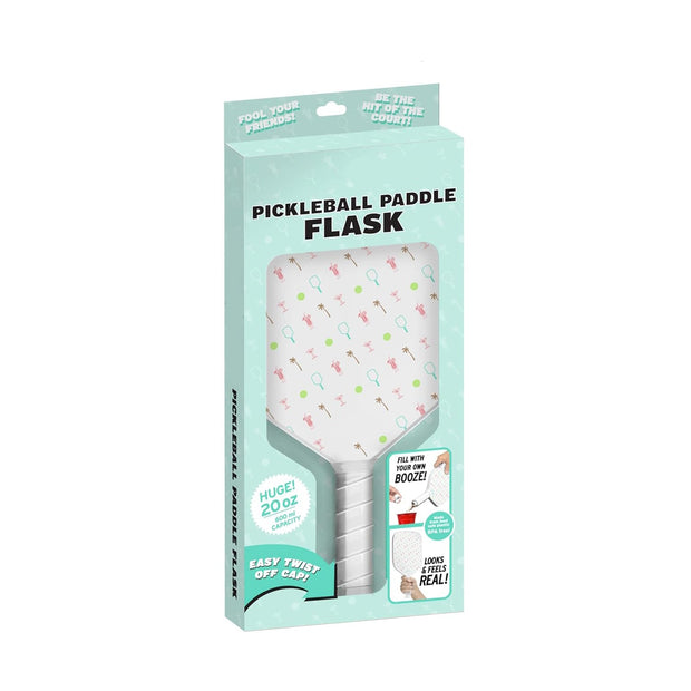 Pickleball Paddle Shaped Flask – 20oz Beverage Holder with Funnel & Spout