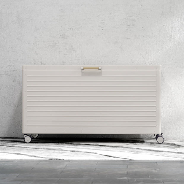 Large Outdoor Storage Chest with Wheels|Minimalist Design & Easy Assembly