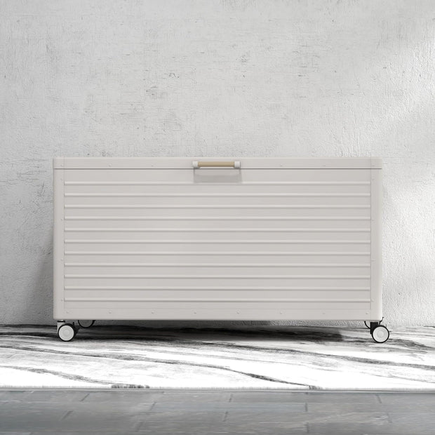 Large Outdoor Storage Chest with Wheels|Minimalist Design & Easy Assembly