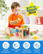 Wooden Shape Sorter Cube Activity Toy 🎯