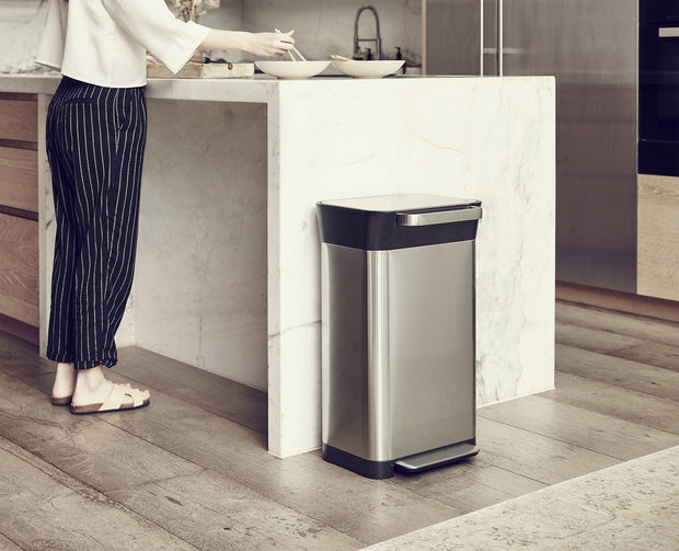 🗑️Smart Compaction Trash Can — 30L & 40L Stainless Steel Bin