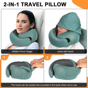 🏆 Ultimate Hooded Travel Pillow for Unbeatable Relaxation Anywhere! 🏆