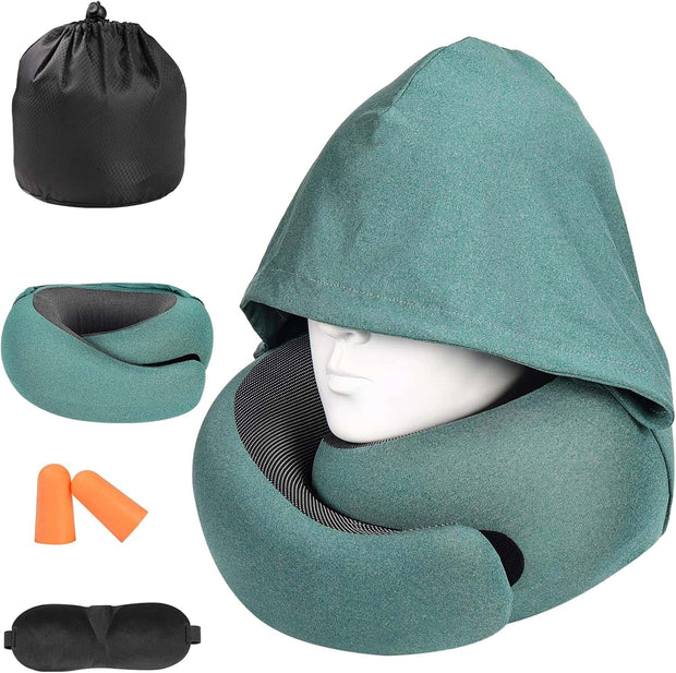 🏆 Ultimate Hooded Travel Pillow for Unbeatable Relaxation Anywhere! 🏆