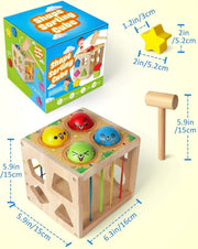 Wooden Shape Sorter Cube Activity Toy 🎯
