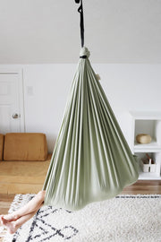 Outdoor Double Layer Cotton Sensory Compression Swing, Special Needs Therapy Swing, Holds 200 lbs, 360° Swivel Hardware Included (Desert Sage)