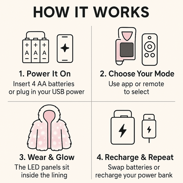Angel Glow Light-Up Fur Jacket✨🧊