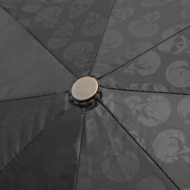 Skull Handle Travel Umbrella – Automatic Open & Close with Gift Box