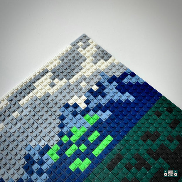 Ghost Town Buildable Brick Art