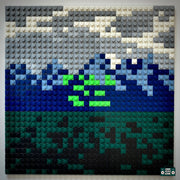 Ghost Town Buildable Brick Art