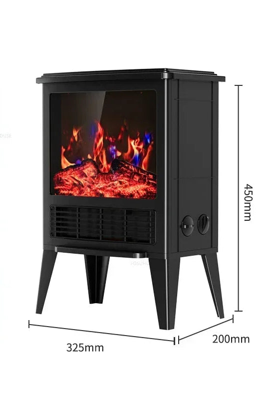 🔥 Vintage-Style Electric Fireplace Heater