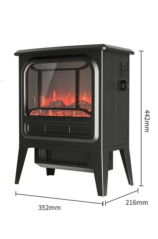 🔥 Vintage-Style Electric Fireplace Heater