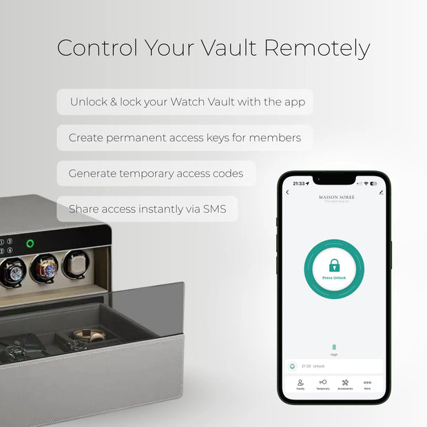 The ChronoVault 6: Smart Biometric Watch Winder & Vault