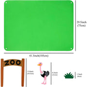 🦁 Zoo Animals Felt Board Story Set - 32 Pieces 🐘