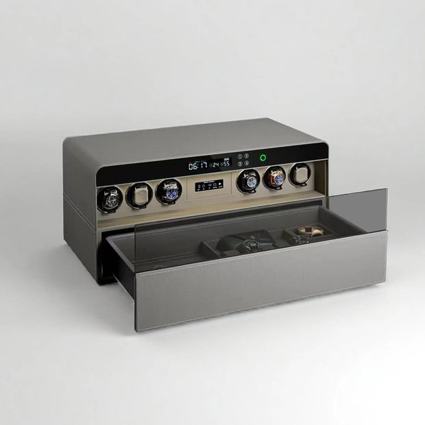 The ChronoVault 6: Smart Biometric Watch Winder & Vault