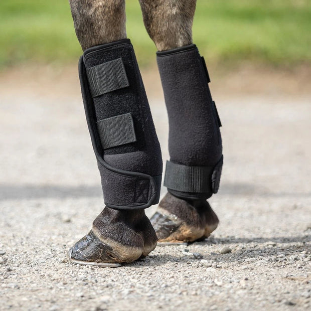 Quick-Wrap Ceramic Therapy Horse Leg Wraps | Black