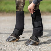 Quick-Wrap Ceramic Therapy Horse Leg Wraps | Black